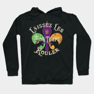 Laissez Les Bon Temps Rouler Mardi Gras 2024 Fleur de Lis Hoodie